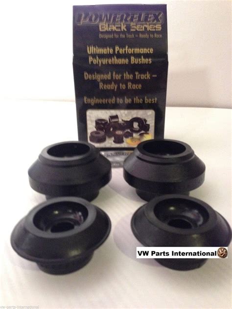 VW Golf MK2 G60 Rallye GTI Black Powerflex Rear Shock Strut Top Mounts