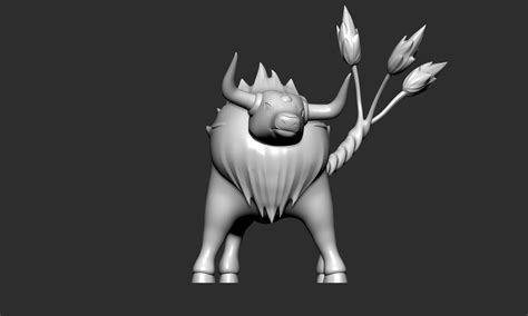 Pokemon Paldean Tauros Fire Breed 3d Model 3d Printable Cgtrader