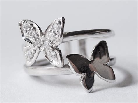 Butterfly Rings Stacking Rings Butterfly Jewelry Silver Etsy