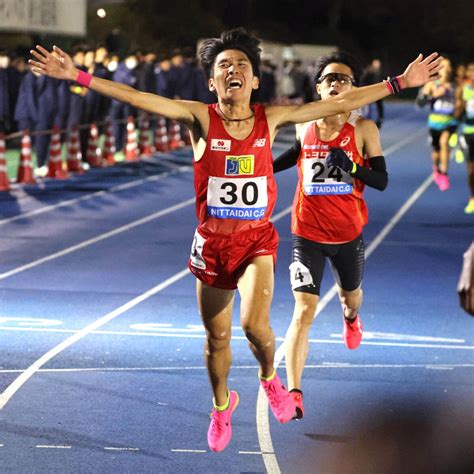 全日本大学駅伝4区区間賞の城西大・斎藤将也が中5日の1万メートルで27分台 櫛部静二監督の誕生日に全員が自己ベスト ライブドアニュース