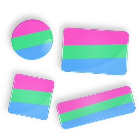 Lgbtqia Polysexual Pride Flag Pin Badge Button Or Fridge