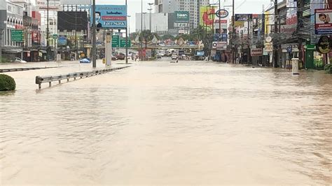 Heavy Rains And Flooding Paralyze Pattaya Roads Even As Flood