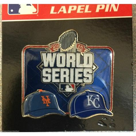 Psg Other Mlb Lapel Pin World Series 25 Kc Royals Vs Ny Mets Approx