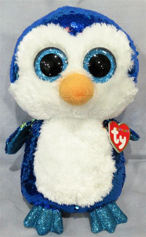 Payton Penguin Ty Flippables Sequin Beanie Boos New With Mint