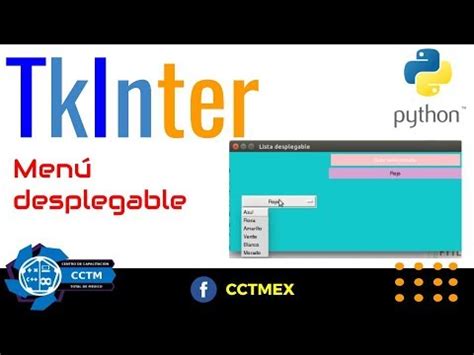 TkInter para Python Menú desplegable Dropdown menu Básico YouTube