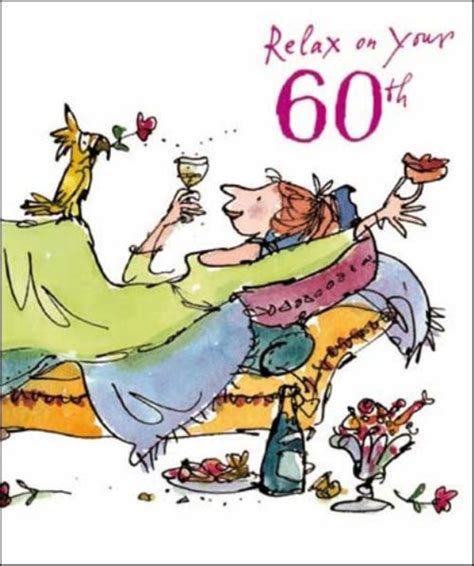 Quentin Blake 60th Birthday Greeting Card Cards Love Kates