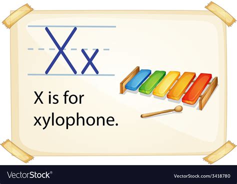 X Is For Xylophone Alphabet Flashcard Free Printable 41 Off