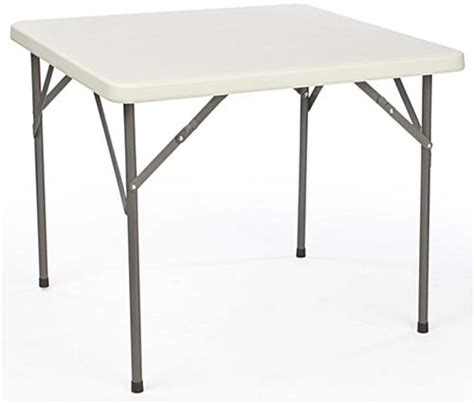 Folding Card Table | 34" Square White HDPE