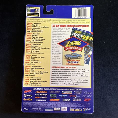 Johnny Lightning Racing Machines Bunny Burkett Dodge Daytona Ta Fc Ebay