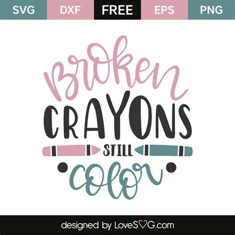 Broken Crayon Svg