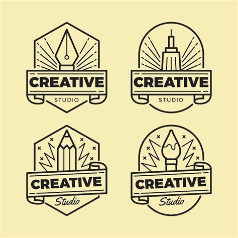 Premium Vector | Graphic designer logo collection