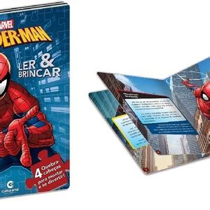 Livro Quebra Cabe A Ler E Brinca Spider Man Quebra Cabe As De