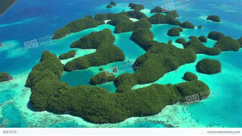 Aerial View From Plane Palau Micronesia Pacific Ocean Islands