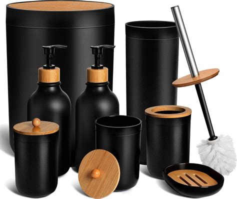 Mierting Black Bathroom Accessories Set Matte Black