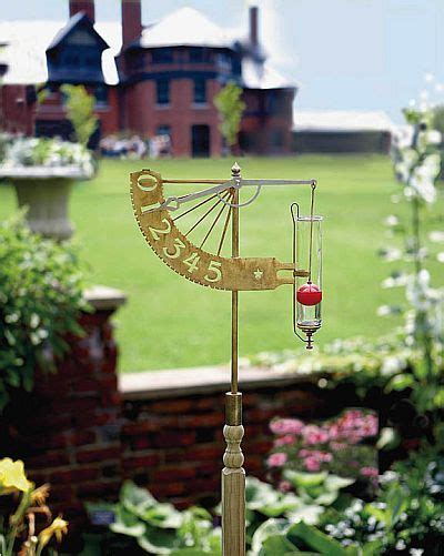 Jeffersonian Rain Gauge Rain Gauges Wood Stake Hanger Bolts Weather