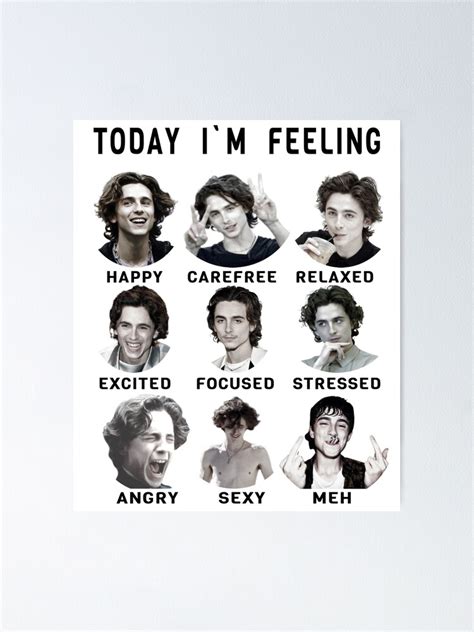 "Timothee Chalamet - Funny Feelings" Poster for Sale by PAFDesign ...