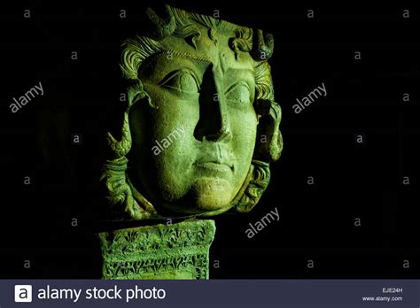 Medusa Head At The Basilica Cistern Stock Photo Alamy