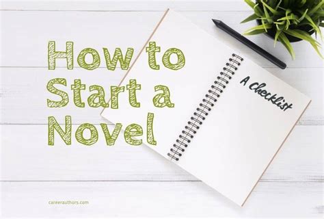 How to Start a Novel: A Checklist for Kickstarting Your Book 