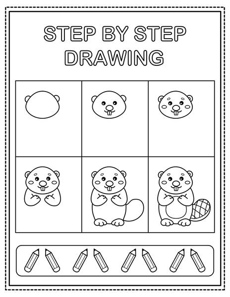 12 Beaver Drawing Tutorial Royalty-Free Images, Stock Photos & Pictures ...