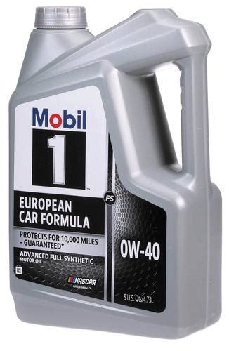 Mobil 1 European Car Formula Full Synthetic Motor Oil 0W 40 5 Quart 12