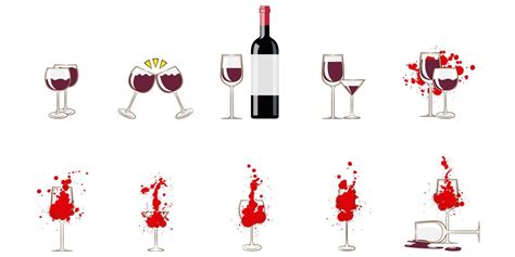 Wine Glass Vector Set Collection Graphic Design 8554137 Vector Art At Vecteezy