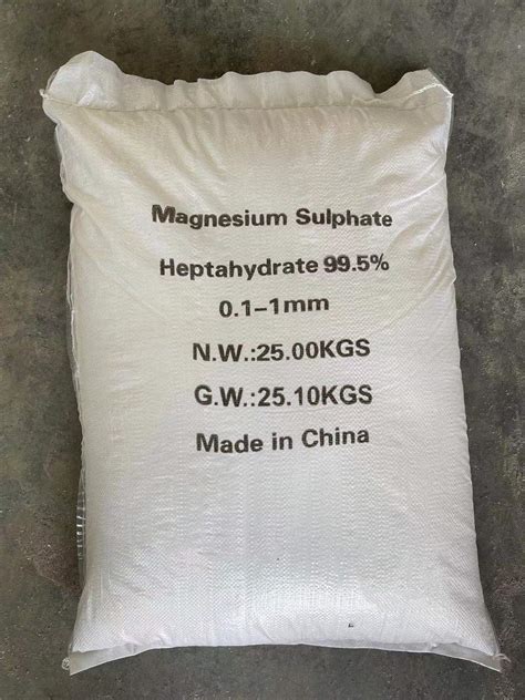 Magnesium Sulfate Fertilizer Heptahydrate Magnesium Sulfate Anhydrous