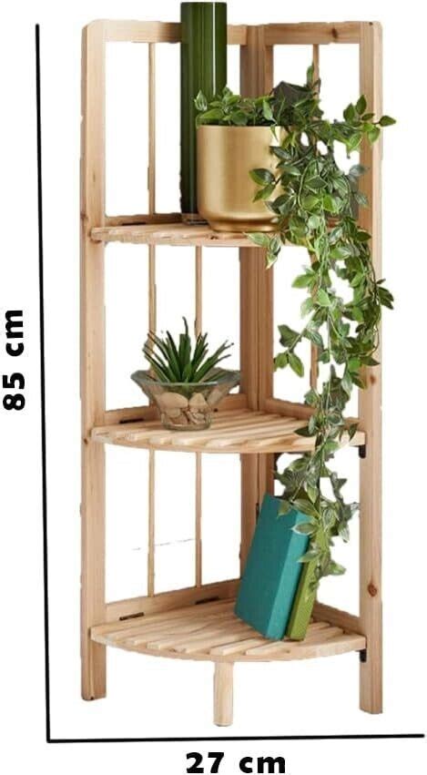 Tier Wooden Shelving Unit Decorative Storage Shelf X X Cm Ebay