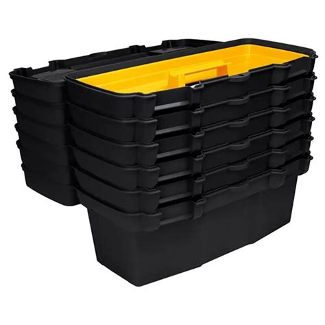 Caja Herramientas 16 Pulgadas Apilable Negro 6075 Xp Rimax Precio