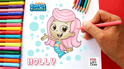 Cómo Dibujar A Molly Bubble Guppies De Manera Fácil