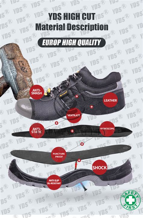 Bs 21 Yds Grey High Cut Safety Shoes Omaga Safety Before You Start