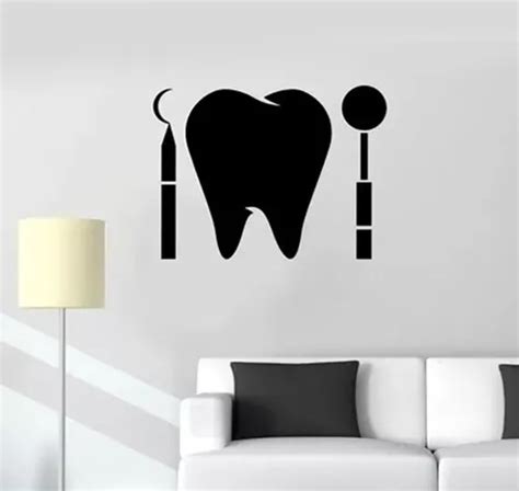 Vinil Decorativo Oficina Dentista Muela Pinzas Meses Sin Intereses