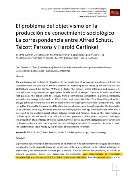 Dialnet El Problema Del Objetivismo En La Produccion De Conocimien