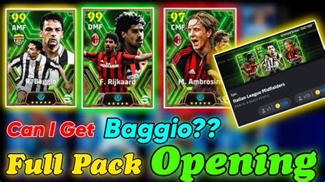 Italian League Midfielders New Epic Pack Opening New Epic Baggio