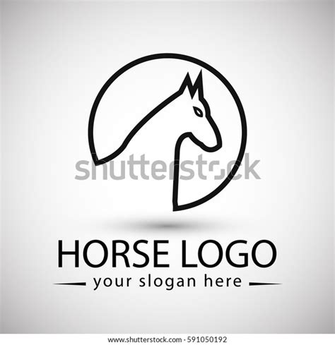 Horse Logo Minimalist Elegant Style Company Stock Vector (Royalty Free) 591050192