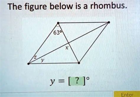 SOLVED The Figure Below Is A Rhombus 620 Y Enter