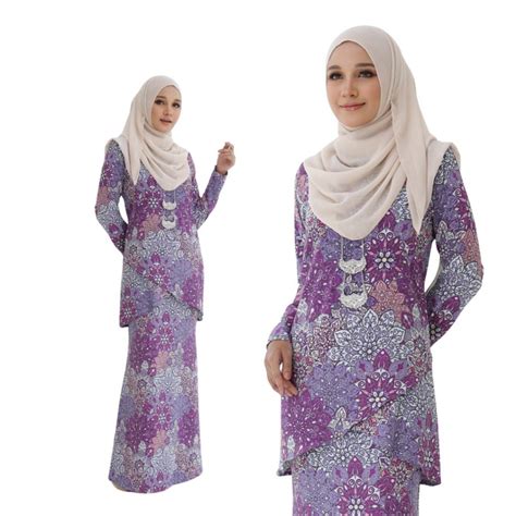 PLUSSIZE ISLA Baju Kurung Moden Plus Size Como Crepe Sedondon