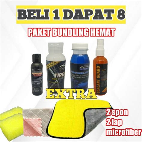 Jual 8 In 1 Penghitam Dashboard Paket Kinclong Sealant Guard Semir Ban