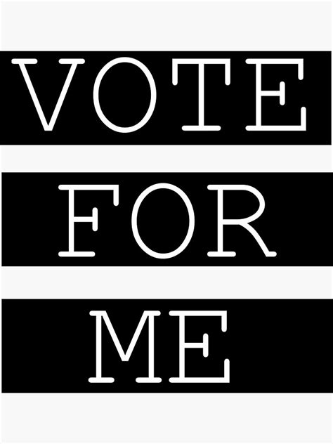 "Vote for me" Sticker for Sale by -LemonTee- | Redbubble