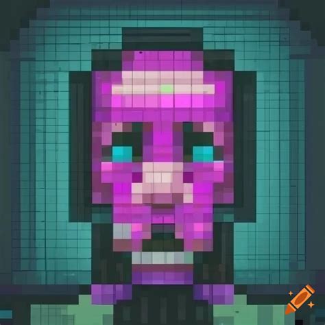 Abstract Pixel Art Face In A Dystopian World On Craiyon