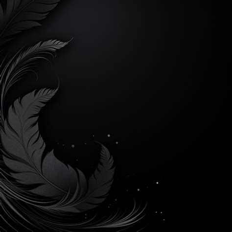 Premium AI Image | Simple black background empty space for text floral ...