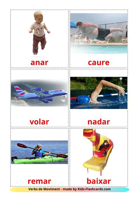 19 Free Movement Verbs Flashcards Pdf Catalan Words