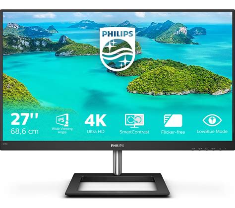 PHILIPS 278E1A 4K Ultra HD 27" IPS Monitor - Black Fast Delivery | Currysie