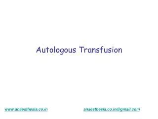 autologous blood donation  transfusion powerpoint