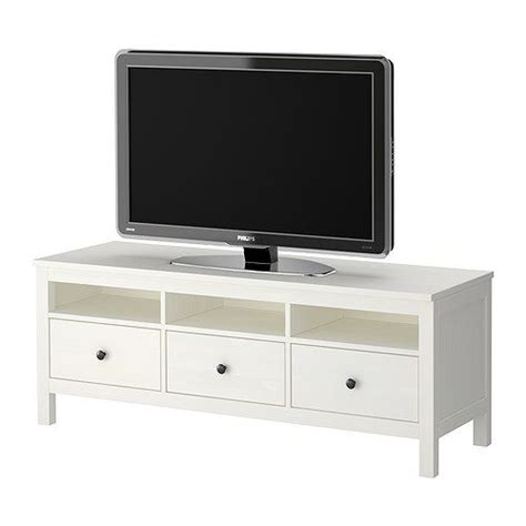 IKEA HEMNES TV Bench Solid Wood Has A Natural Feel Open Compartments