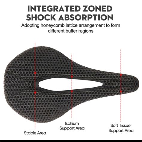 BUCKLOS 3D Printing Bicycle Saddle Carbon Fiber Hollow Design