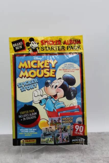 MICKEY MOUSE 90 Jahre Aufkleber Story Komplettes Panini Album 2018 Neu