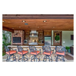 Outdoor Kitchen Entertainment Classique Piscine Dallas Par