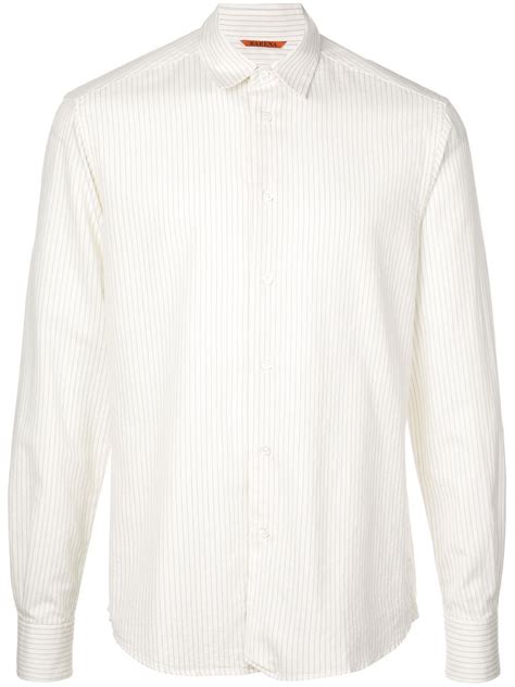 Barena Venezia Classic Striped Shirt In Avorio White