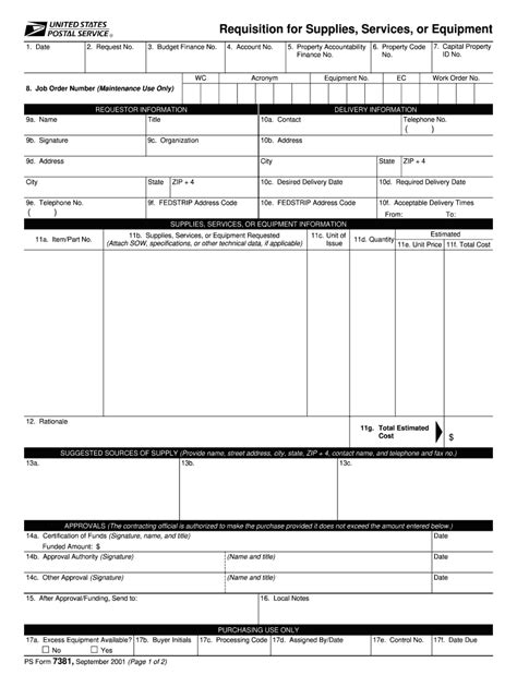 Usps Ps 7381 2001 2022 Fill And Sign Printable Template Online Us