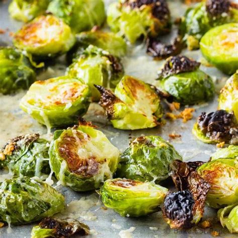 Garlic Parmesan Roasted Brussel Sprouts - Bake. Eat. Repeat.